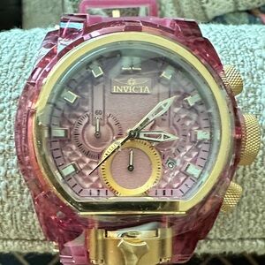 Invicta Unisex  Pink and Gold Bolt Zeus Chronograph Watch